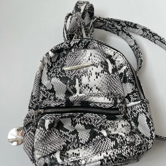 Steve Madden Snakeskin Pattern Backpack Steve Madden Backpack Snakeskin Pattern Faux Leather  main image 2